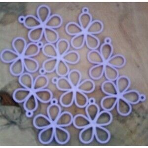 10 Pieces Alloy Open Back Bezel Pendants for DIY Jewelry Necklace Embellishmets